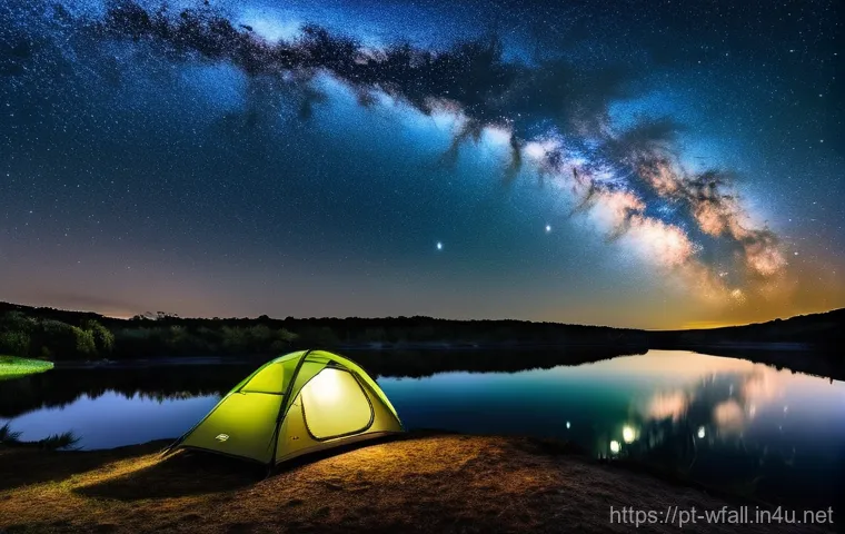 폭포 주변 별보기 명소 - **Awe-Inspiring Stargazing by a Waterfall in a Brazilian National Park**
    "A tranquil night scene...