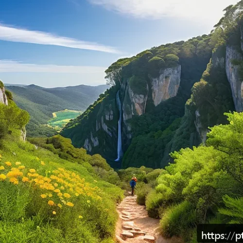 Home 30 폭포 주변 풍경이 아름다운 곳 - A scenic hiking trail winding through lush, preserved Portuguese forest leading to a majestic waterf...