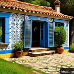 Home 23 폭포 탐방 후 힐링할 수 있는 장소 - A charming traditional Portuguese countryside cottage near a waterfall, surrounded by lush green for...